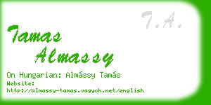 tamas almassy business card